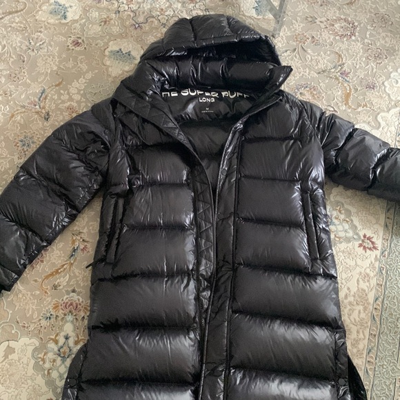 TNA Jackets & Blazers - Aritzia TNA Super Puff Long High Gloss Black